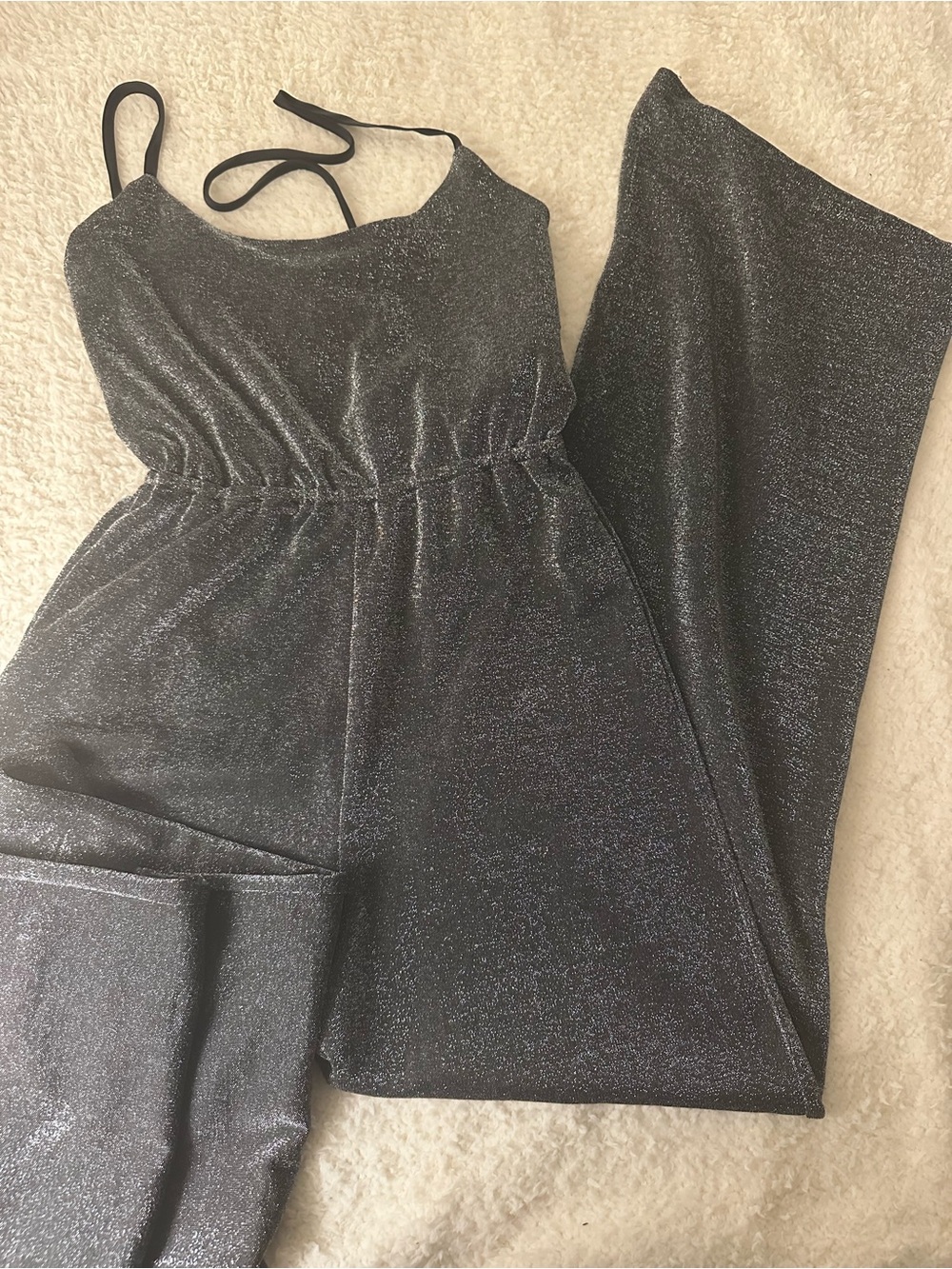 SO Shimmery Black Silver Jumpsuit
